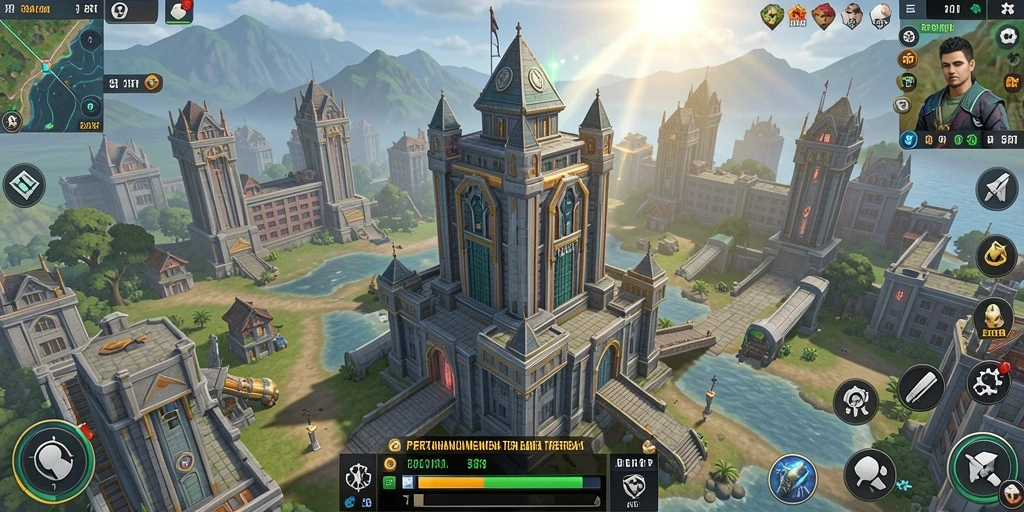 Tampilan gameplay menara pertahanan yang mendebarkan di 5RT.
