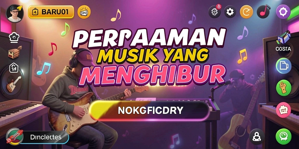 Tampilan gameplay musik yang seru dan interaktif di BARU01.