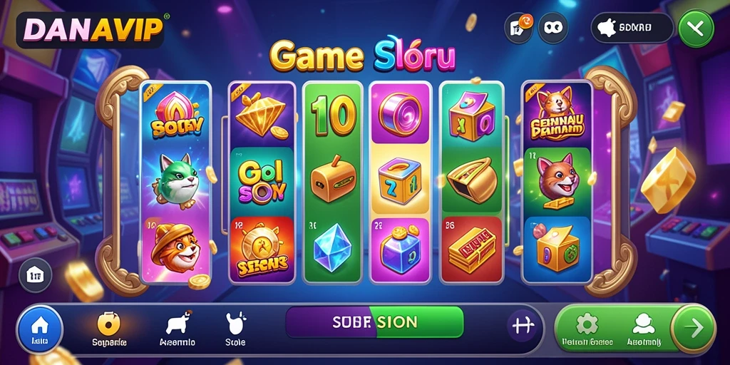 Tampilan gameplay Slot yang menegangkan dari DANAVIP.
