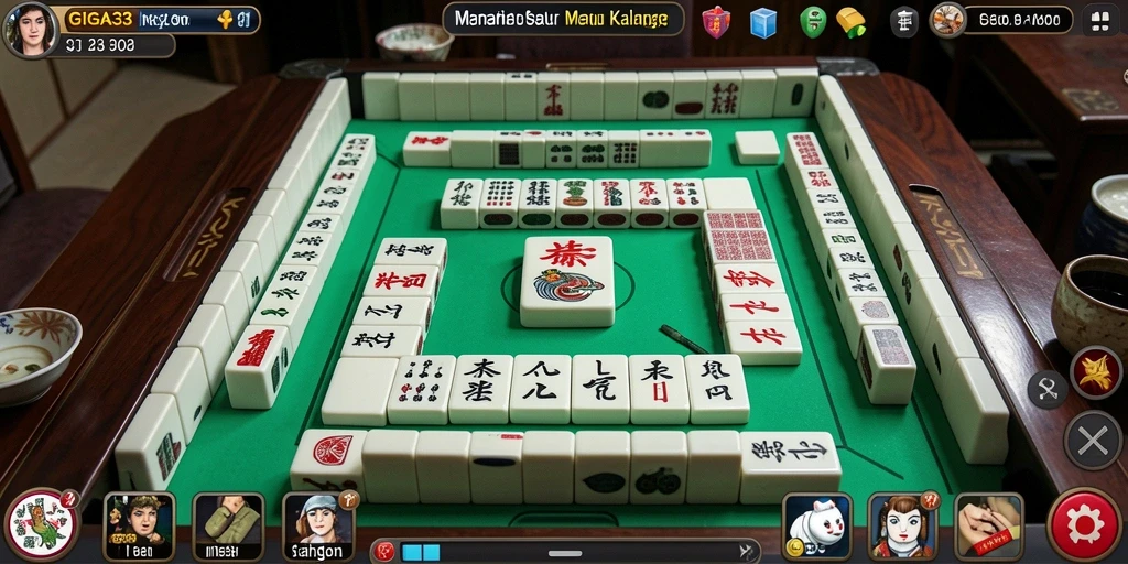 Gameplay menarik GIGA33 dengan grafis Mahjong yang menawan.