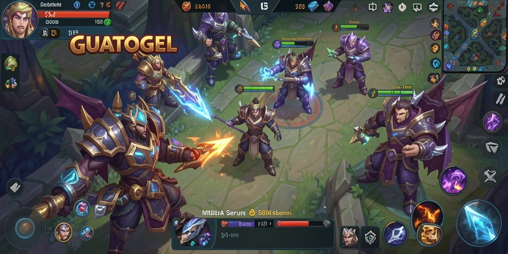 Tampilan gameplay seru di GUATOGEL MOBA.