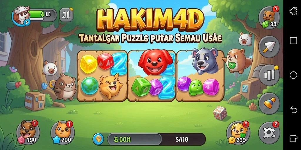 Screenshot gameplay HAKIM4D menampilkan tantangan puzzle menarik.