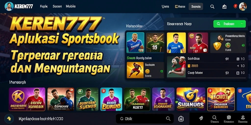 Tampilan gameplay KEREN777 dengan berbagai pilihan taruhan olahraga.
