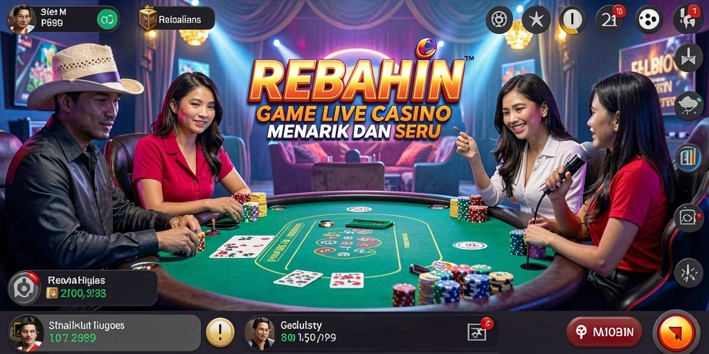 Tangkapan layar gameplay Live Casino yang menarik di REBAHIN.
