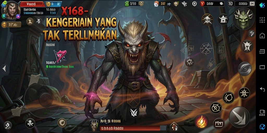 Tampilan gameplay menegangkan X168 yang penuh kegelapan.